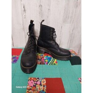 Dr. Martens Doc Shriver Hi Women’s Black Leather Lace Up Platform Boots Size 9